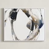 "Surrounding" - Art Print in grey wash by Michelle Lee - Framed Canvas