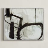"Abstract Untitled 1" - Art Print in Black and White by Kirsta Benedetti - Framed Canvas