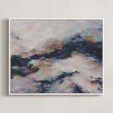 "Enough" - Art Print in Navy by Candice Buchanan - Framed Canvas