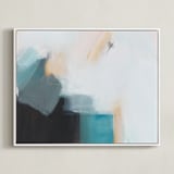 "Coast 1" - Art Print in Coastal Blue by AlisonJerry - Framed Canvas