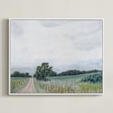 "Timeless" - Art Print in Fields of Green by Hettie Roberts - Framed Canvas