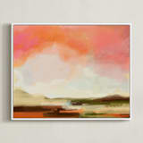 "Desert Walk" - Art Print in Desert Pink by AlisonJerry - Framed Canvas