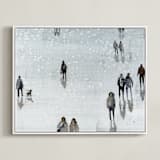 "Melancolia" - Art Print in Pale blue by Lulaloo - Framed Canvas