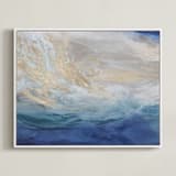 "Escaping Elba" - Art Print in Sea by Julia Contacessi - Framed Canvas