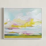 "Land of Plenty" - Art Print in Yellow by Emily Jeffords - Framed Canvas