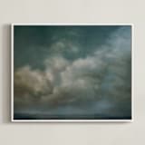 "A Slight Chance" - Art Print in Turquoise by Kelly Money - Framed Canvas