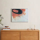 "Orange Abstraction" - Art Print in Coral Orange by Kirsta Benedetti - In a Room