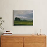 "Broken Clouds" - Art Print in Stormy Green by Stephanie Goos Johnson - In a Room