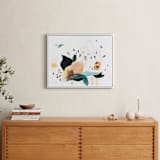 "Lyrical" - Art Print in Nude Coral by Sarah McInroe - In a Room