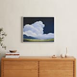 "Porcelain Sky" - Art Print in classic blue by Mya Bessette - In a Room