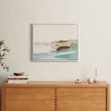 "Tidepools" - Art Print in Creamy Yellow Beige by Caryn Owen - In a Room
