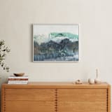 "Scape of the Land " - Art Print in Agate Blue by Jennifer Daily - In a Room