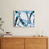 "Stay Connected I" - Art Print in Indigo Blue by Mary Gaspar - In a Room