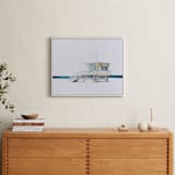 "Hermosa Beach Lifeguard Tower" - Art Print in Beige by Viktoria Eperjesi - In a Room