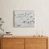 "on the beach" - Art Print in Beige Blue by Lulaloo - In a Room