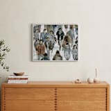 "Faces 2" - Art Print in maritime blue by Lulaloo - In a Room