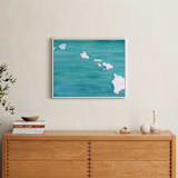 "Hawaii in Paint" - Art Print in Hawaiian Blue by Denise Wong - In a Room