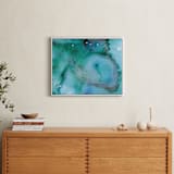 "Malachite Reinterpreted" - Art Print in blue by Leslie M Ward - In a Room