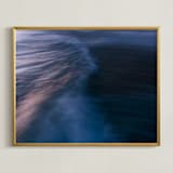"The Uniqueness of Waves XX" - Art Print in Twilight Blue by Tal Paz-Fridman - Framed