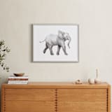 "Baby Watercolor Elephant" - Art Print in Elephant gray by Lauren Rogoff - In a Room