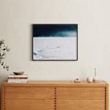 "Smell The Sea + Feel The Sky" - Art Print in FOG BLUE by Summer Strauch - In a Room