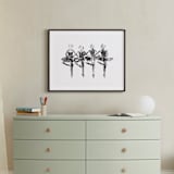 "Les Cygnets" - Art Print in black by Leanne Friedberg - In a Room