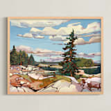 "Stand By" - Art Print in ocean by Jess Franks - Framed