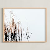 "Abstract Reeds" - Art Print in Fog by Robin Ott - Framed
