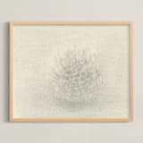 "Sea Urchin" - Art Print in ivory creamy grey by Elisabeth Larson - Framed