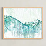 "Escape " - Art Print in Sea by SimpleTe Design - Framed