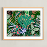 "Paradise" - Art Print in Emerald Green by FERNANDA MARTINEZ - Framed