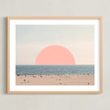 "Feels Like Summer" - Art Print in Salmon by Kimberly Young - Framed