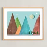 "Hill Country" - Art Print in Country Blue by AlisonJerry - Framed