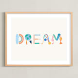 "DREAM DREAM" - Art Print in Rainbow by SunLee Art - Framed