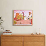 "West Coast Backyard" - Art Print in Sunset by Evan Clark - In a Room