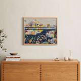 "The Lake House" - Art Print in Polo Blue by Lee-Anne Schmidt - In a Room