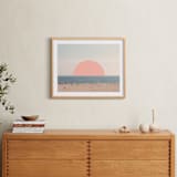 "Feels Like Summer" - Art Print in Salmon by Kimberly Young - In a Room