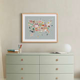 "US Agriculture" - Art Print in Robin's Egg by Joanna Griffin - In a Room