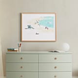 "Surf City 2" - Art Print in Tower Blue by Jenny Partrite - In a Room