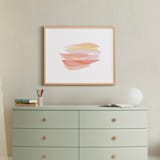 "tissue taking flight" - Art Print in peaches and cream by Carrie Moradi - In a Room