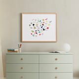 "Songbirds" - Art Print in Multi-Colored by Eve Schultz - In a Room