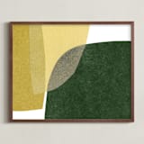 "spatial divide one" - Art Print in citron by Carrie Moradi - Framed