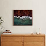 "mountain tide" - Art Print in Sea Green by Jenn Lampl - In a Room
