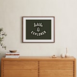 "Little Explorer Flag" - Art Print in Pine Green by Darby McGuire - In a Room