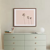 "Pink Sky & Palms" - Art Print in blush pink by Caroline Mint - In a Room