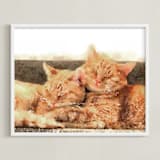 "Custom Pet Portrait - Landscape" - Custom Print in White by Minted - Framed