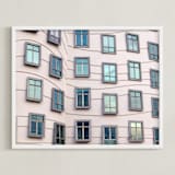 "Windows" - Art Print in Light Pink by Igor - Framed