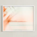 "isla obscura I" - Art Print in coral by Kamala Nahas - Framed