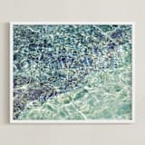 "Crystallize" - Art Print in Aqua by Whitley Williams - Framed