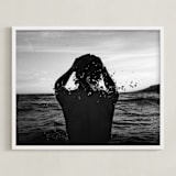 "Beach Boy" - Art Print in Black and white by Cade Cahalan - Framed